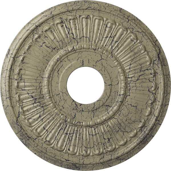 Ekena Millwork Melonie Ceiling Medallion (Canopies up to 6 3/8"), 16"OD x 3 5/8"ID x 3/4"P, Castle Stone Crackle CM16MLCSC - main